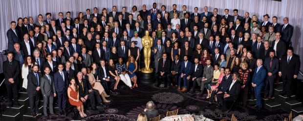 Say cheese! This year’s Oscar class photo at the Beverly Hilton.
