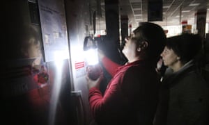 Locals have turned to battery-powered lamps to use indoors.