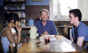 Negga with Douglas Henshall and Ben Gallagher in Iona.