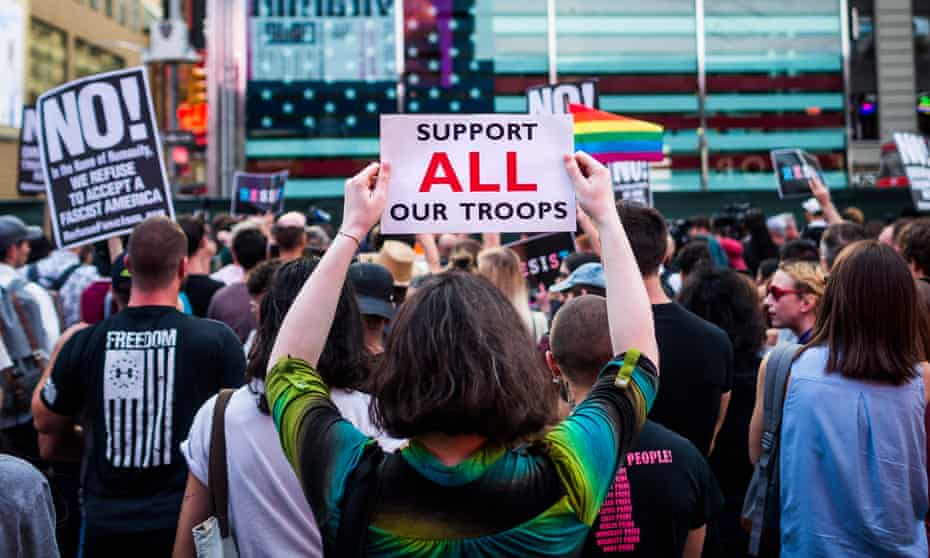 Donald Trump announced the ban on transgender troops on Twitter in July.