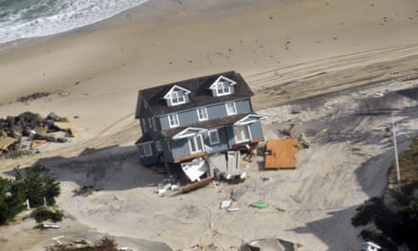 Damage on the Jersey Shore in areas impacted by Hurricane Sandy. Economic models can account for the monetary value of a home, but not the personal value, or the value of suffering from climate damages.