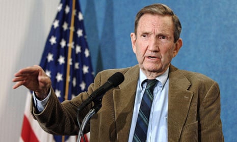 Ramsey Clark in his role as defence counsel to Saddam Hussein, giving a press conference in Washington, 2006.