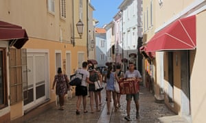 Early morning in Krk town with the day’s first bread delivery.