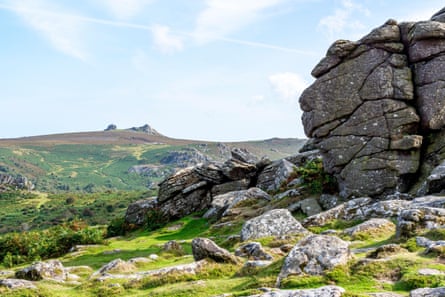 Granite boulders on moorland
