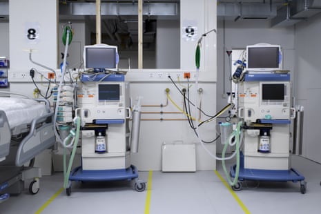 Ventilators in a hospital room