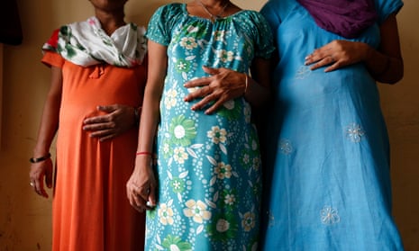 A trio of surrogate mothers at a temporary home for surrogates in Anand town, about 70km south of the western Indian city of Ahmedabad. India is a leading centre for surrogate motherhood.