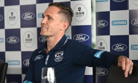 Joel Selwood announces his retirement to media, four days after captaining Geelong to the 2022 AFL premiership.