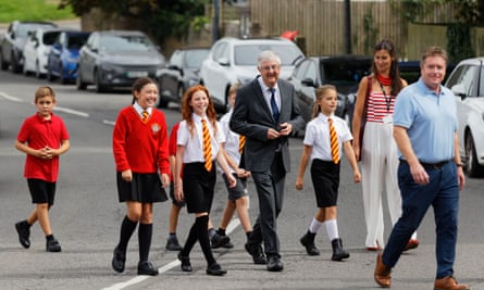 Drakeford visits St Brides Major ahead of the nationwide rollout of the 20mph limit.