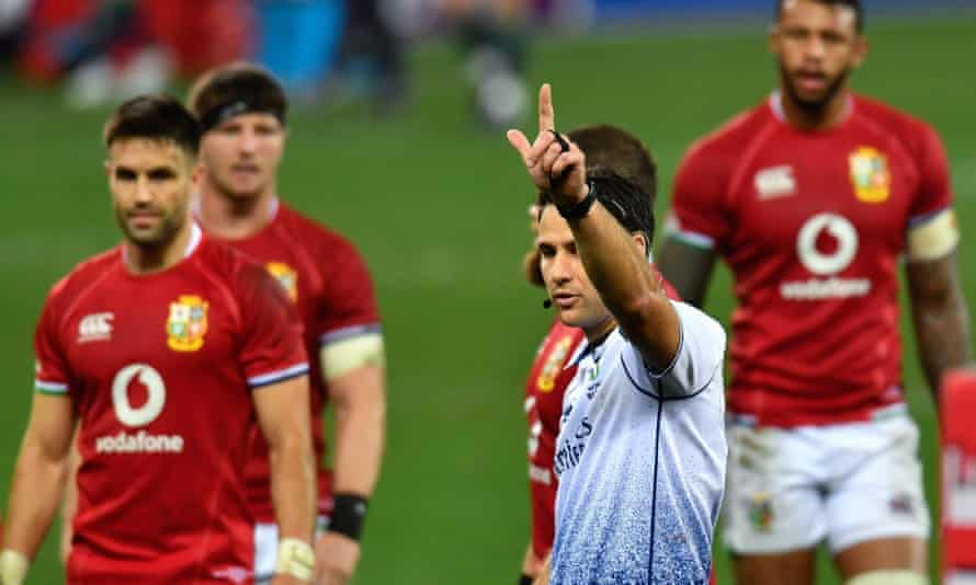 The referee, Ben O’Keeffe, ruled with an iron fist and many of the marginal decisions went South Africa’s way.