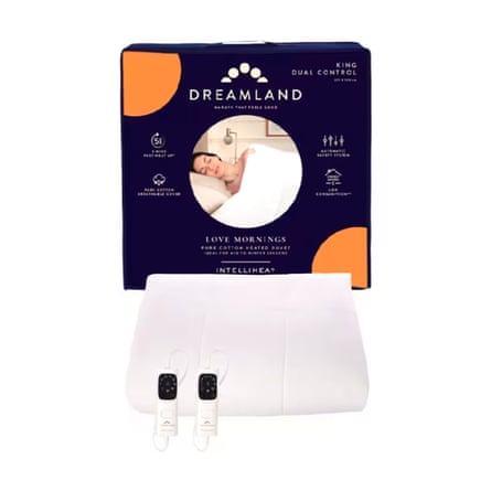 Dreamland Love Mornings King Heated Duvet, White