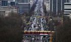 Tractors shut down roads in Berlin in protest against greener farming policies - video