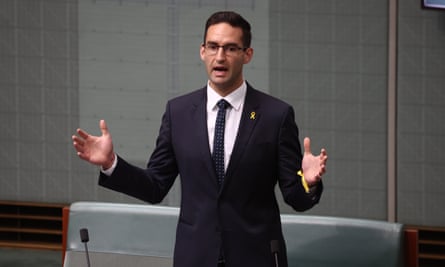 Labor MP Josh Burns makes statement in parliament on the anniversary of the Hamas attacks.