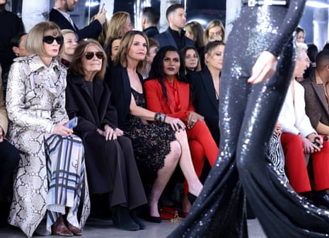 Anna Wintour, Gloria Steinem, Savannah Guthrie and Mindy Kaling attend the Michael Kors Collection Fall/Winter 2023 Runway Show in New York, February 2023.