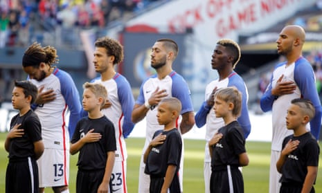 Jermaine Jones, Fabian Johnson and John Brooks were born abroad, but Jones said: ‘There’s not an American guy and a German-American. It’s a whole team.’