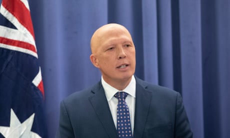 Australian opposition leader Peter Dutton