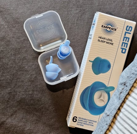 EarPeace Sleep earplugs in case next to box