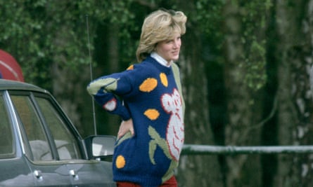 Diana, Princess of Wales wearing Jenny Kee’s Blinky jumper.