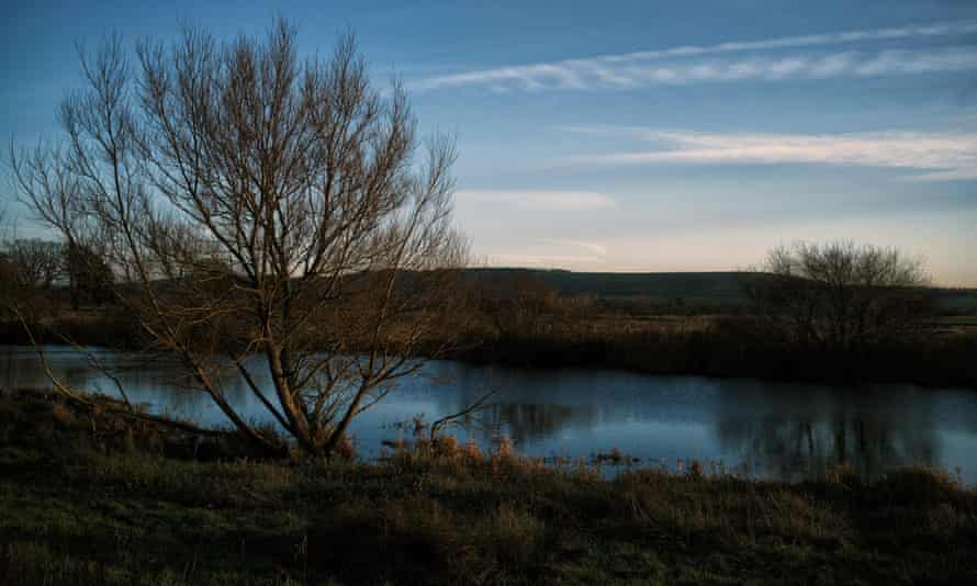 Amberley Wildbrooks, with the South Downs in the distance, seen across the River Arun from the Sussex Wildlife Trust’s Waltham Brooks reserve