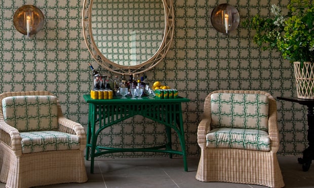 Barbed-wire cage … the Espalier Square wallpaper, £2,250 for 10 rolls.