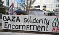 Gaza Solidarity encampment on the campus of the Australian National University