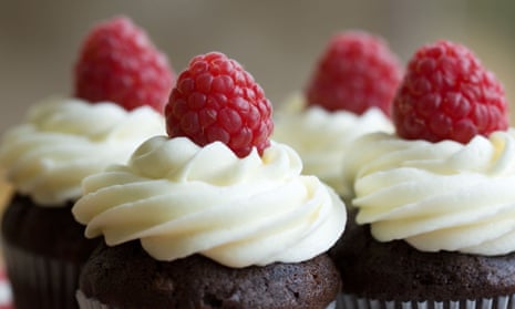 Raspberry cupcakes.