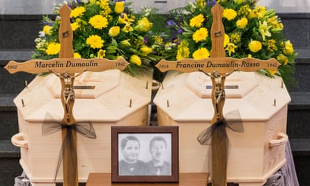 Funeral of Marcelin and Francine Dumoulin in Saviese, Switzerland, last month.