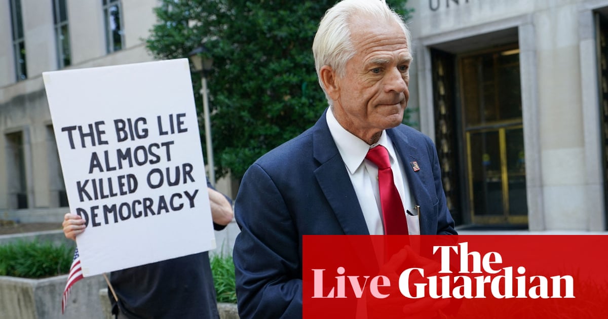 Ex-Trump adviser Peter Navarro pleads not guilty to contempt charges in January 6 case – live