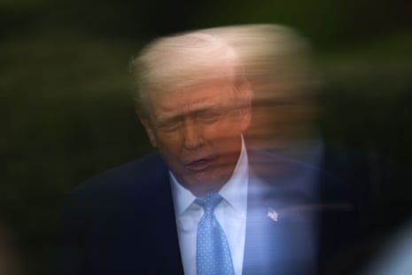 A blurred picture of President Donald Trump