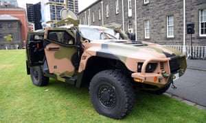 A Hawkei vehicle