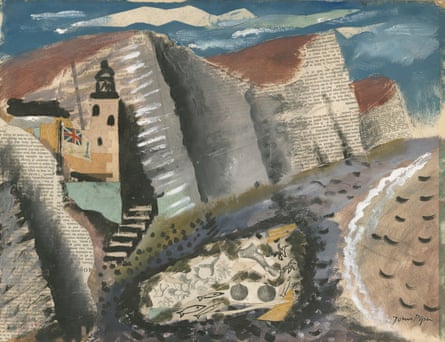 'The feel of a fishing rod, the pull of the tide'... Beach and Star Fish, Seven Sisters Cliff, Eastbourne by John Piper.