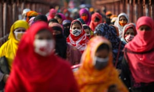 Garment workers in Dhaka, Bangladesh