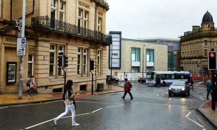 The Broadway shopping centre stands amid period buildings in the middle of Bradford.