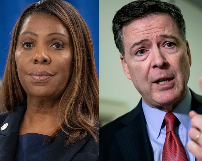 James Comey and Letitia James to challenge validity of Trump-era charges