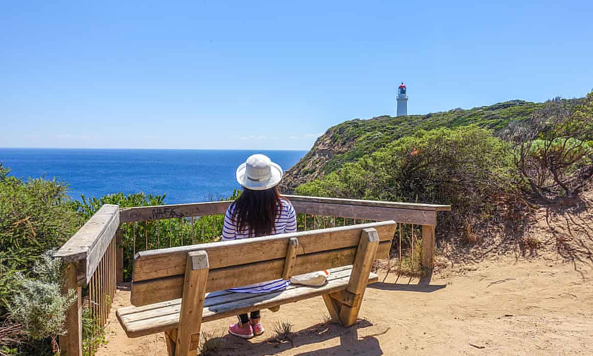 A woman looking out over the ocean