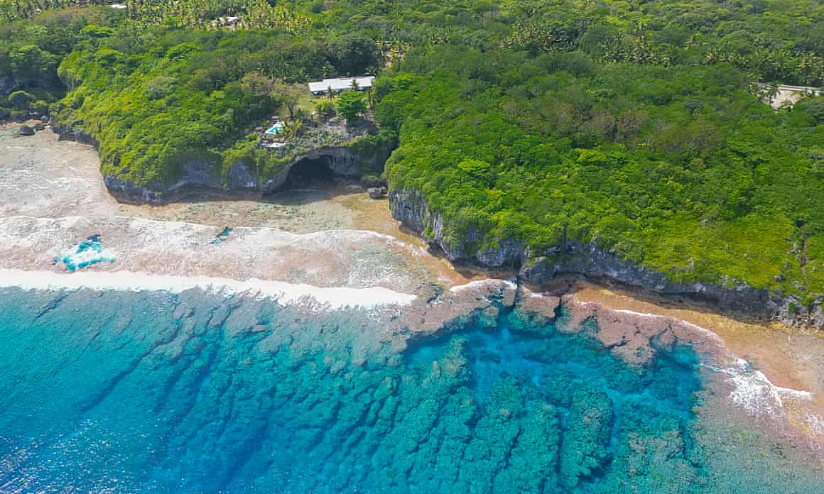 Overhead shot of one of Niue's coastlines