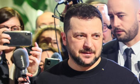 Volodomyr Zelenskiy at the 54th annual meeting of the World Economic Forum in Davos, Switzerland, on 16 January 2024.