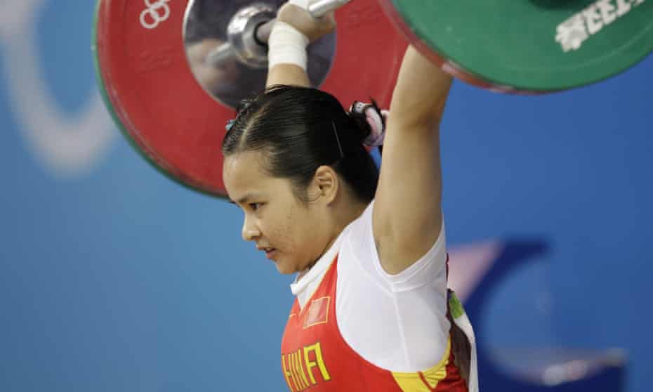 Chinese weightlifter Chen Xiexia.