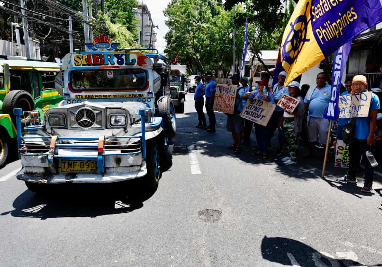 Huelga de jeepney en marcha en Filipinas mientras se acerca el plazo para modernizarse.
