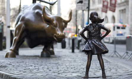 The Fearless Girl sculpture in New York.