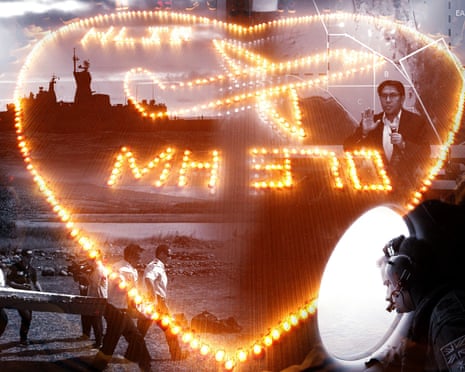 Composite image on the disappearance of Malaysia Airlines flight MH370