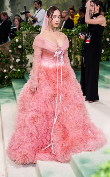 Dress to impress … Laufey at the Met Gala in 2024.