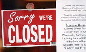 A commercial business closed in Sydney on August 13, 2021, during the city’s COVID-19 lockdown.