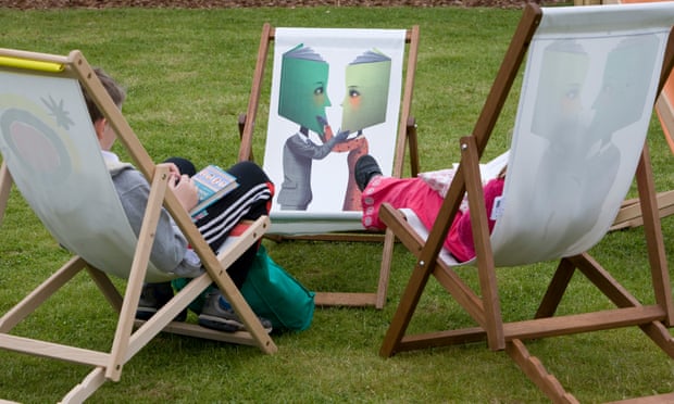 Emotionally intelligent ... readers in deckchairs at the Guardian Hay festival in 2009.
