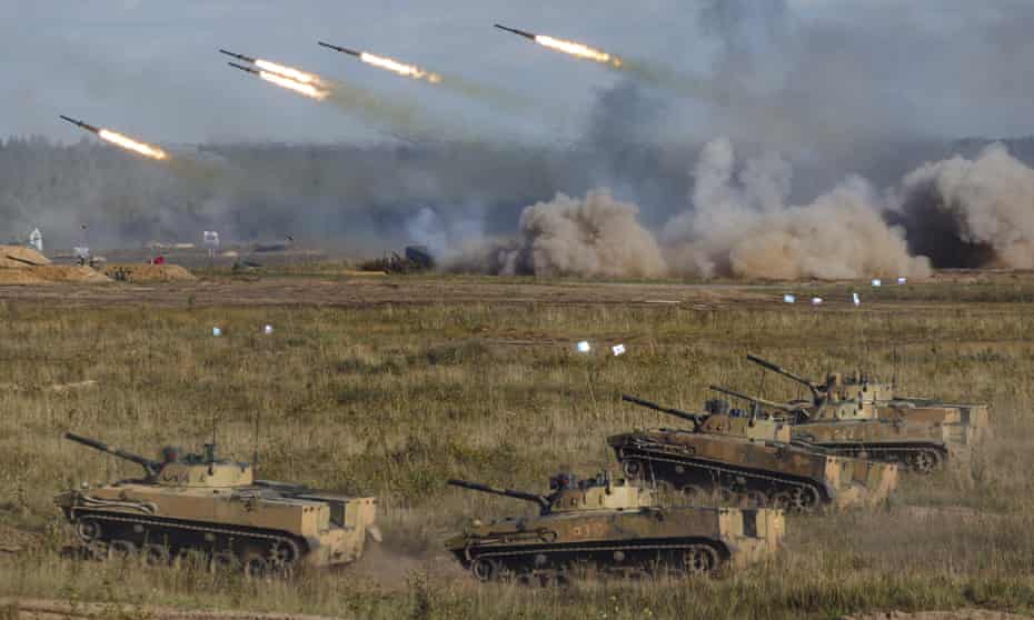 Russia moves troops to Belarus for joint exercises near Ukraine border |  Russia | The Guardian