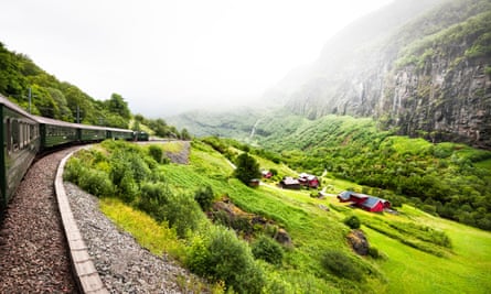 Norway’s Flam mountain railway.