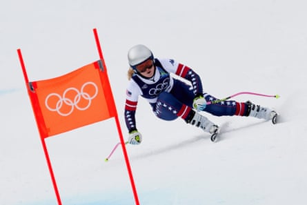 Lindsey Vonn completes a training run.