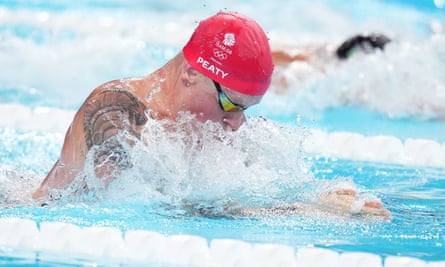 Adam Peaty competes in his semi-final