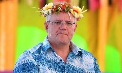 Scott Morrison at the Pacific Islands Forum in Funafuti, Tuvalu