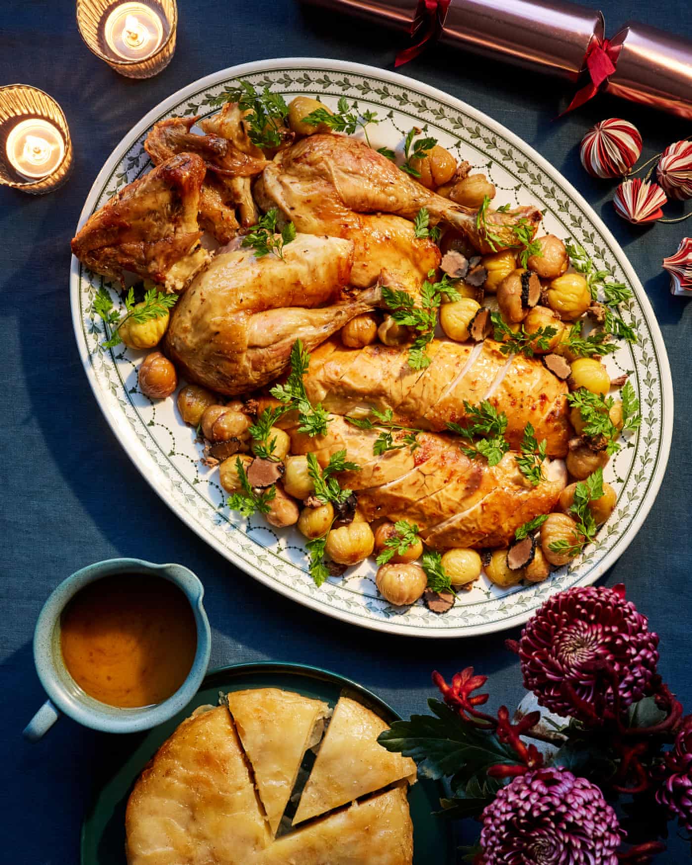 Matthew Ryle Recipes Matthew Ryle’s Christmas roast capon with chestnuts, buttery pommes ...