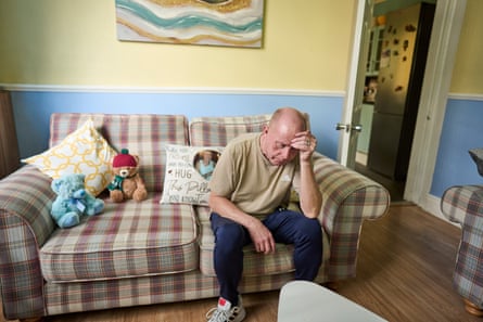 Paul Kimberlin on his sofa